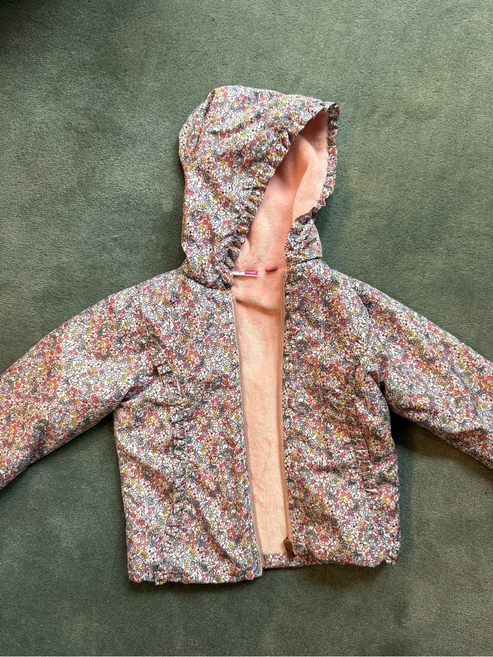 Fleece Lined Floral Jacket